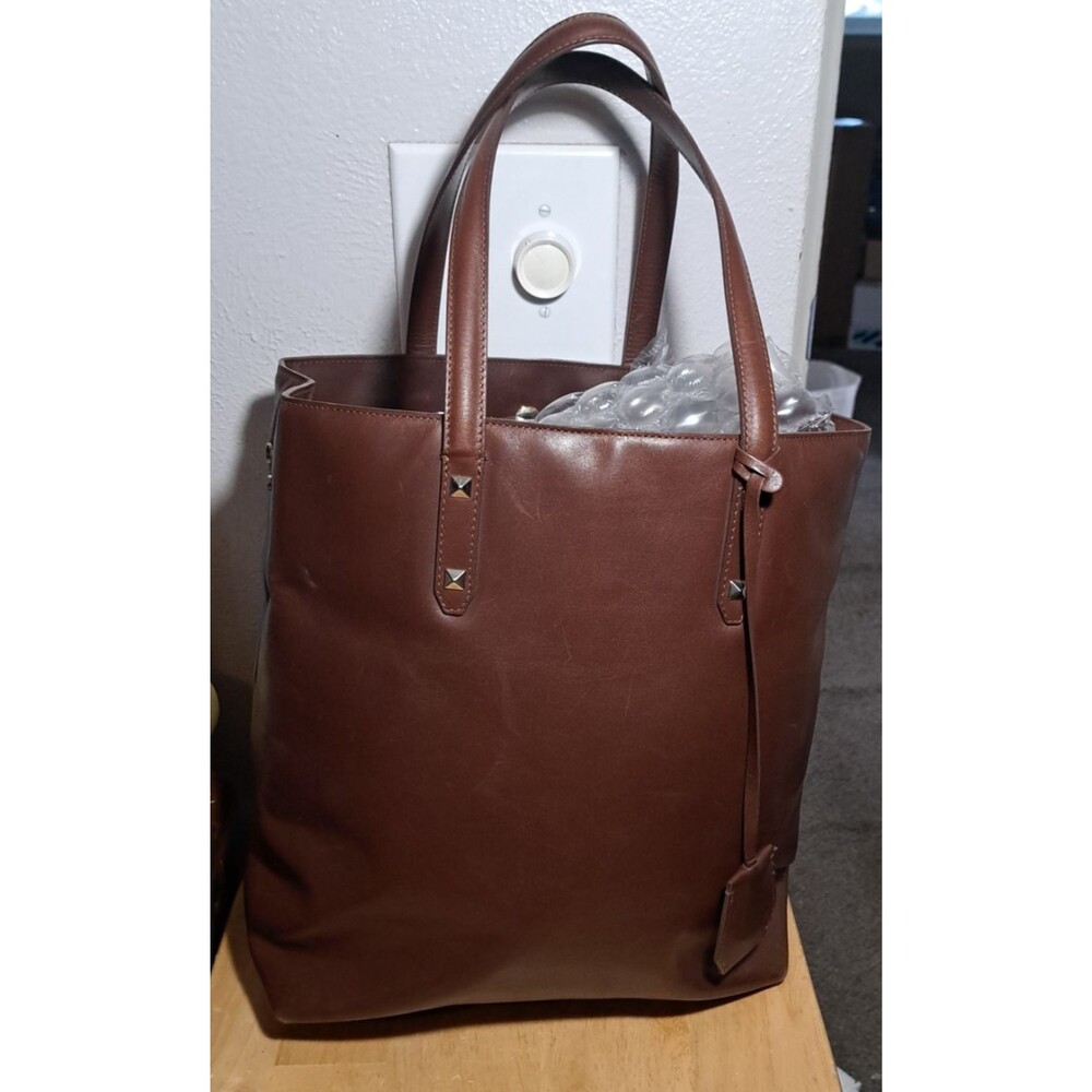 Ballin Brown Tote Large Solid Brown Made in Italy